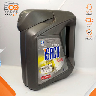 روغن موتور 20W50 API SL چهار لیتری شرکتی ایساکو کد 0770701802 مناسب پژو 405