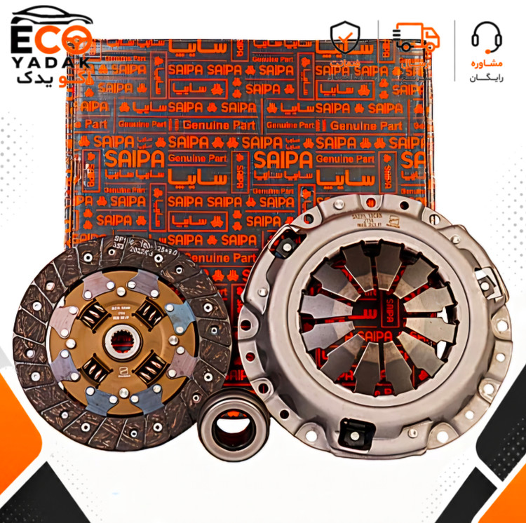 کیت کلاچ دیسک و صفحه با بلبرینگ 200 میلیمتری ترکیبی طرح کاور 215 میلیمتری بهبود یافته سایپا یدک مناسب تیبا، ساینا و کوییک کد 107609